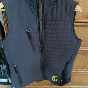 Navy Quilted Vest with Logo